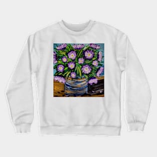 Stunning beautiful abstract flowers in a glass Vass Crewneck Sweatshirt